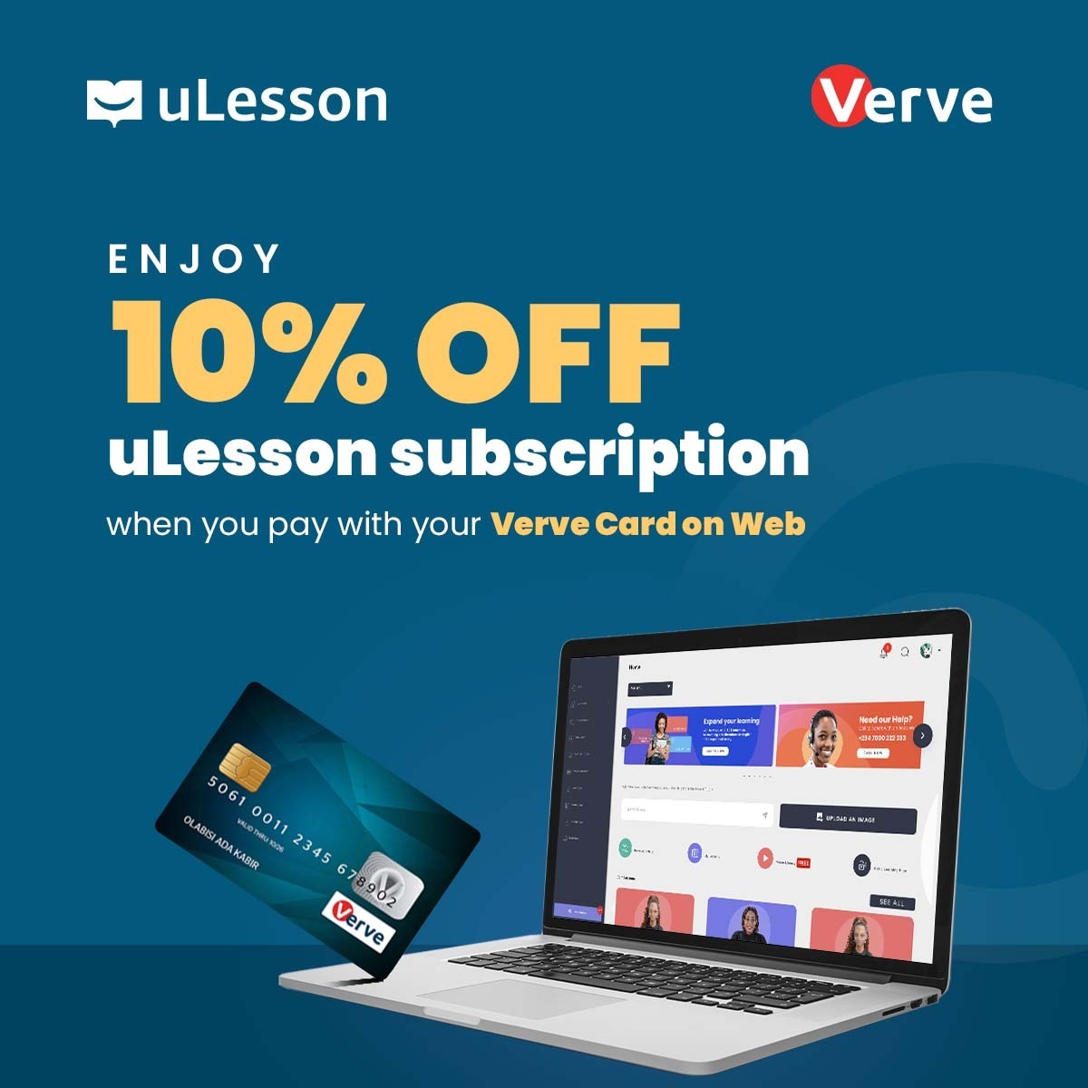 Verve Partners with uLesson to offer Cardholders 10% Discount