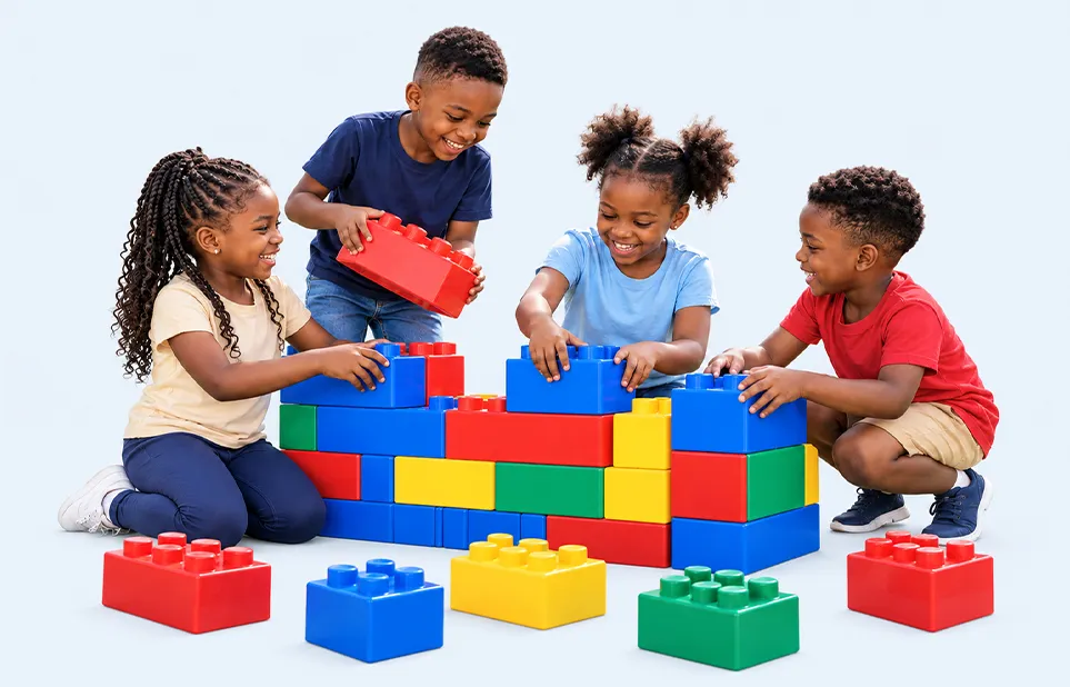 Children playing together in the VerveLife kids zone